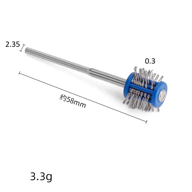 4pcs 2.35mm Handle Sanding Needle Set Fine Wire Polishing Brushes Set For Jewelry Making Metal Polishing Remove Burrs