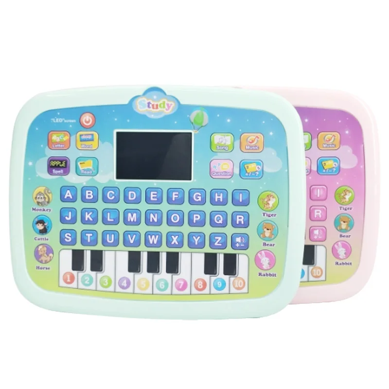 Leuke Led Scherm Verlicht Point-And-Click Learning Machine Cartoon Tablet Speelgoed Kinderen Engels Early Learning Machine Kids Cadeau