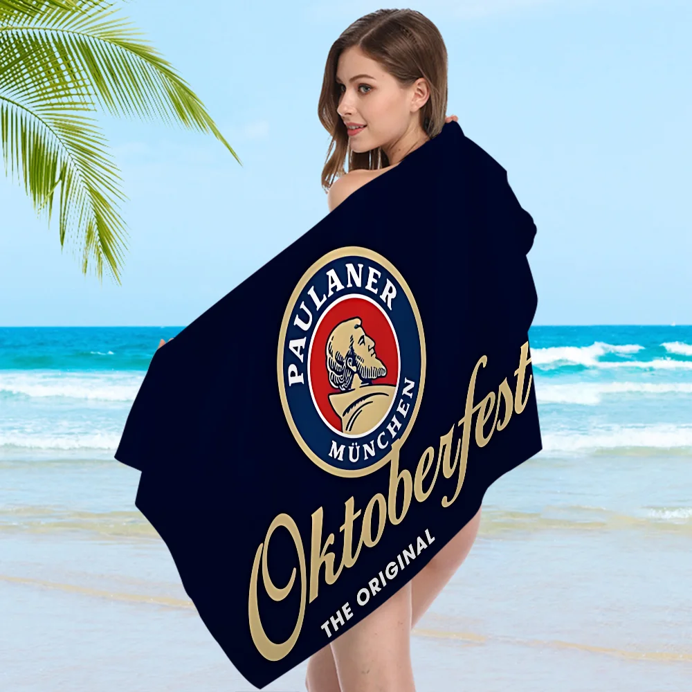 منشفة شاطئ من الألياف الدقيقة من German Beer Paulaners ماصة سريعة الجفاف وناعمة لليوجا والسباحة ومنشفة تسلق الجبال