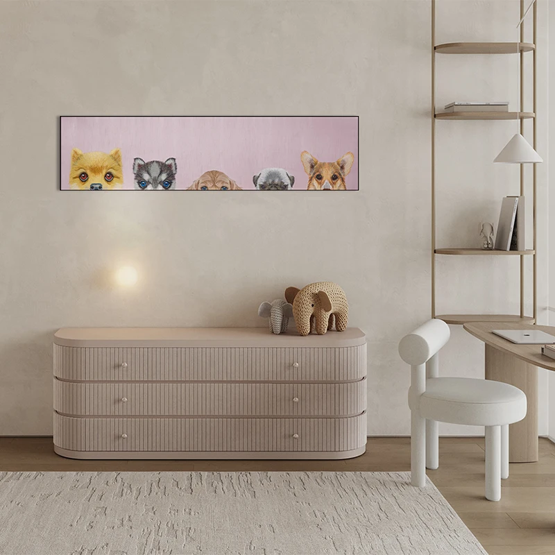 Cartoon Wangwang Team Jiangsu Embroidery Large Size 35x140 Children's Family Room Decoration High end Embroidery Painting