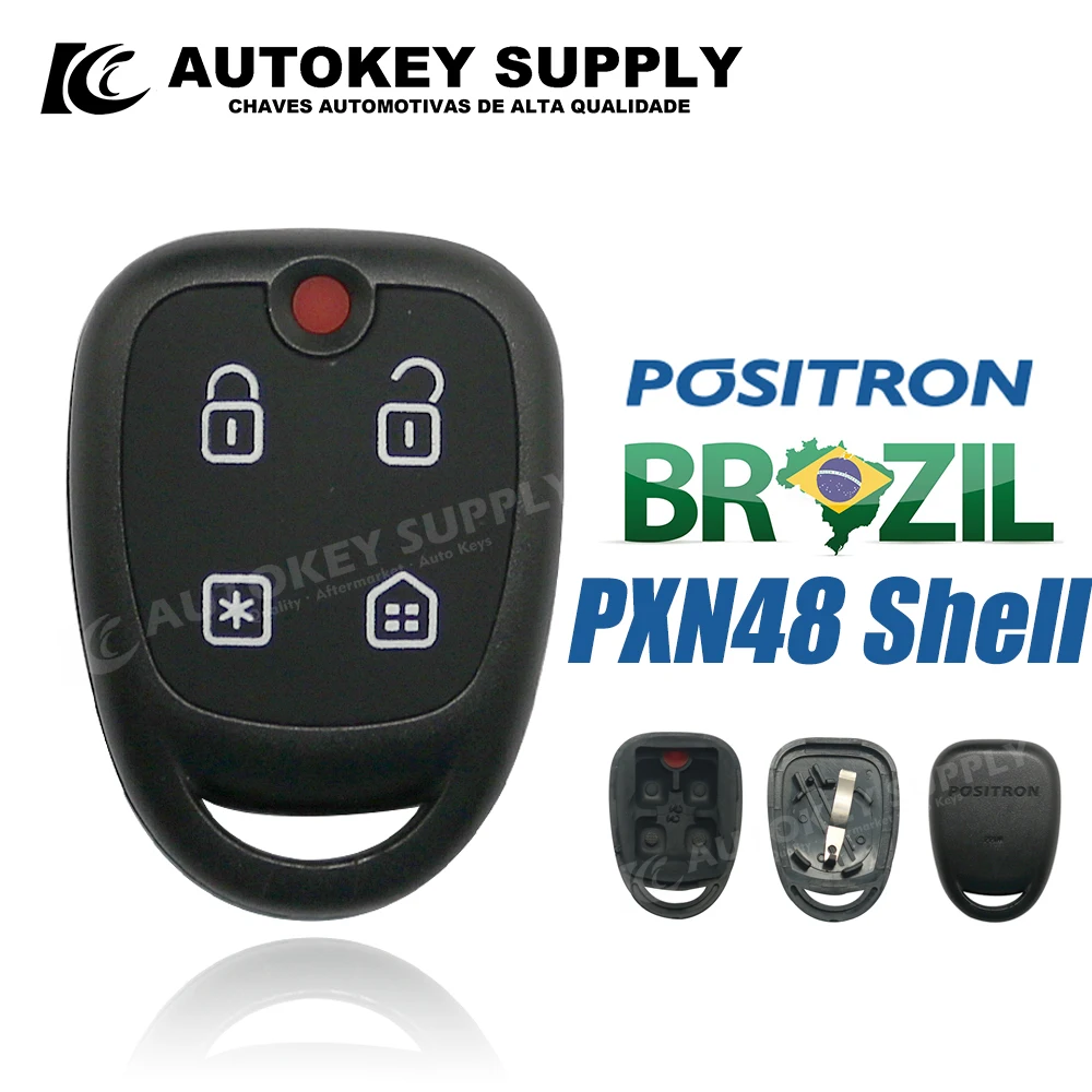 AutokeySupply AKBPS115 / AKBPCP127AT (PXN48) Alarm System, Remote Key - Double Program (293/300) For Brazil Positron Flex