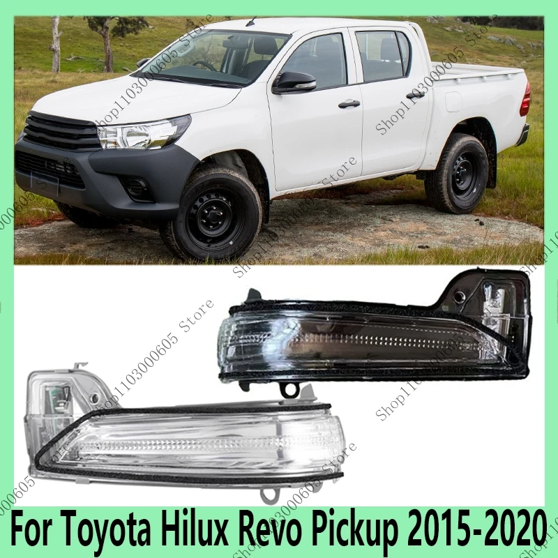 

Для Toyota Hilux Revo Pickup 2015-2020 автомобильные аксессуары боковая дверь зеркало заднего вида свет указатель поворота зеркало заднего вида свет