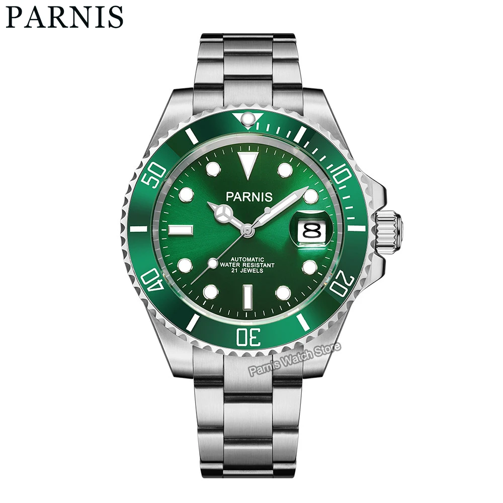 

Parnis 40mm Sapphire Glass Miyota8215 Automatic Luminous Marker Men Boy Watch