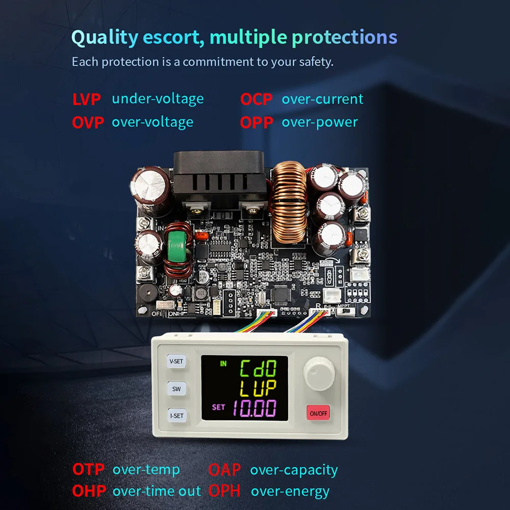 CNC DC Adjustable DC Buck Power Supply 25A/1750W 12-85V Voltage Regulator Constant Voltage Constant Current Module XY7025