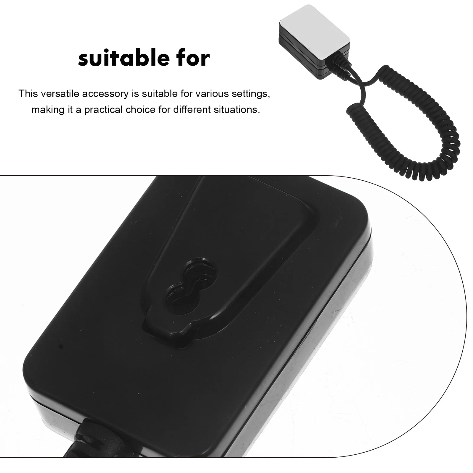 Anti-hotlinking for Mobile Phones Show Rack Remote Control Leash Tether Retractable Cable with Adhesive Hook Plastic