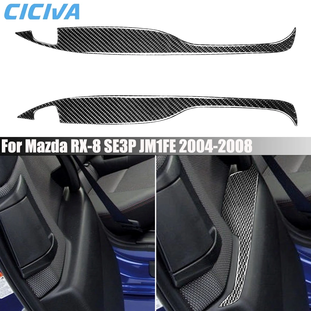 

Carbon Fiber Car Accessories Rear Armrest Decorative Interior Cover Modified Trim Sticker For Mazda RX-8 SE3P JM1FE 2004-2008