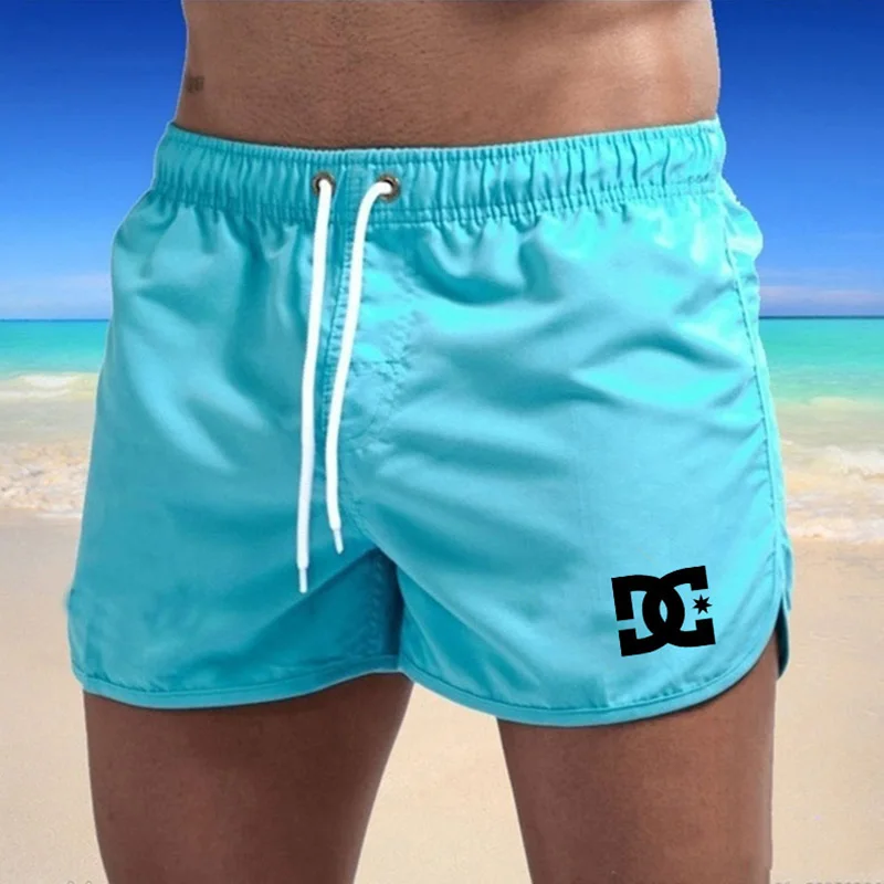 2023 Hot Sale Men\'s Beach Shorts Male Seaside Casual Fashion Surf Shorts High Quality Gym Sports Solid Color Short Pants S-3XL