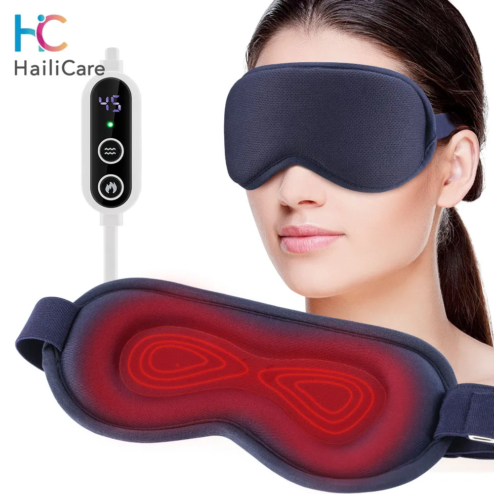 USB Electric Steam Eye Mask Vibration 3D Massage Constant Temperature Smart Timing Sleep Relief Relieve Eye Strain Massager