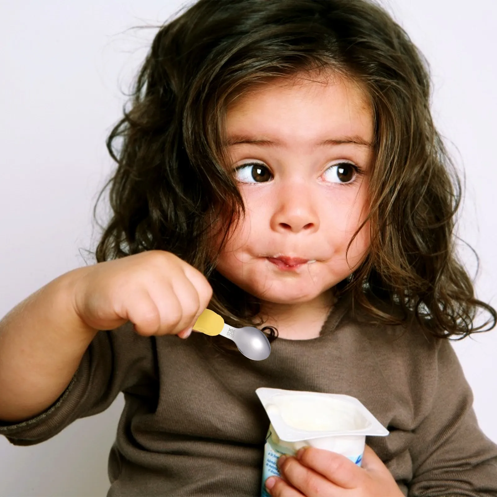 

1Pair Children Training Tableware Shortened Handles Perfect Size for Little Mouths Easy to Use Baby Fork and Spoons Set