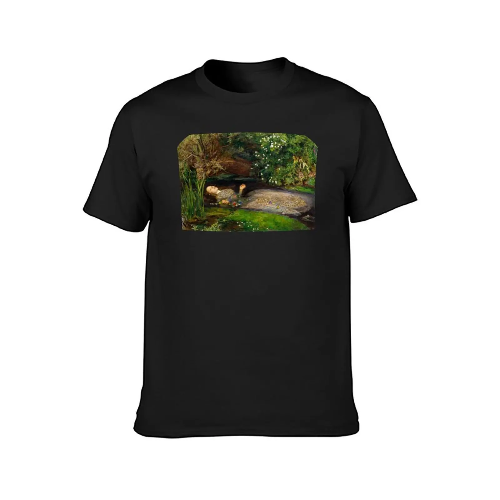 Ophelia by John Everett Millais (circa 1851) T-Shirt summer clothes graphic t shirts shirts men graphic