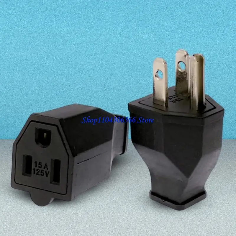 02DD Safe and Reliable Straight Blade Plug 15A125V Removable Plug Socket for Quick Replacement in Various Electronics