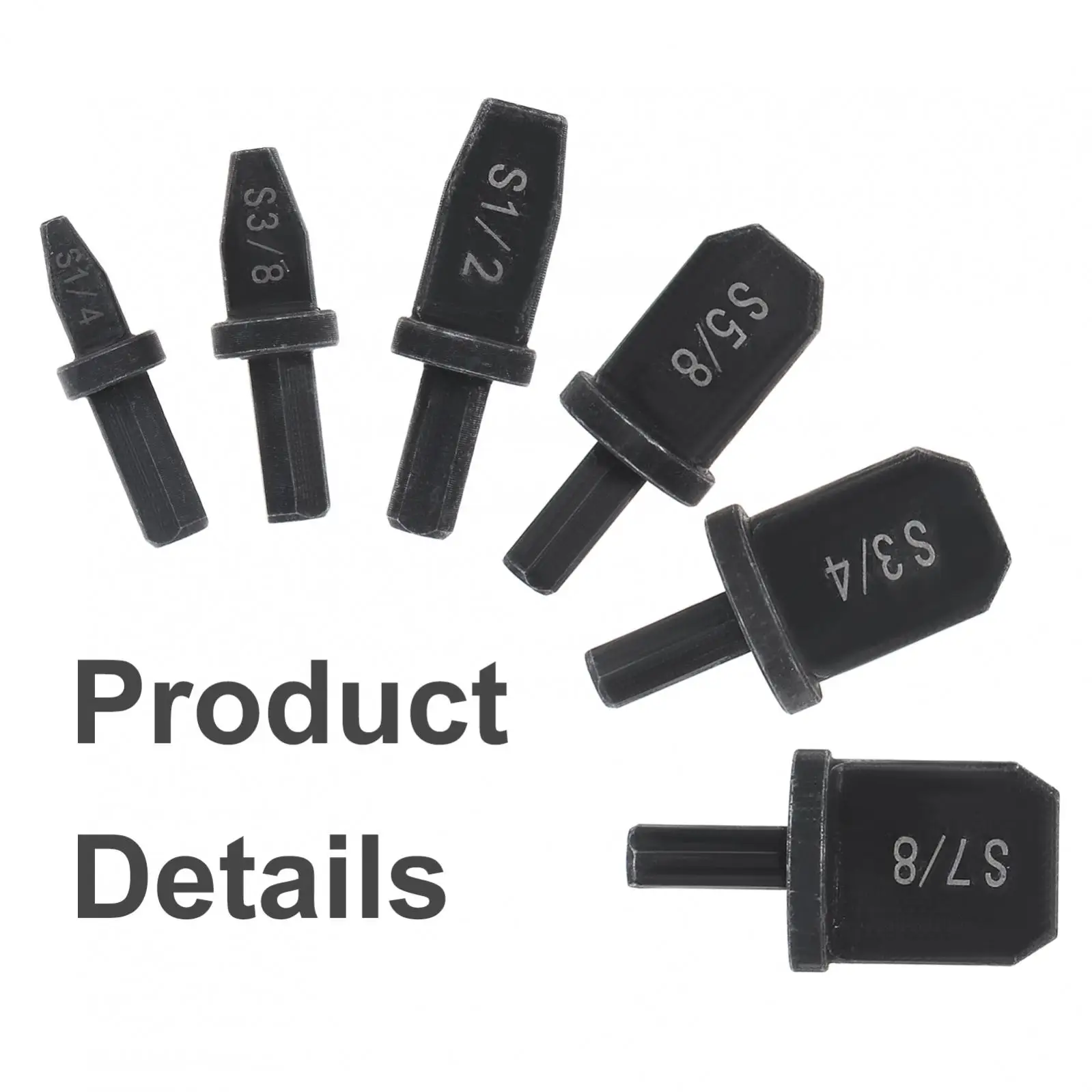 6pcs Triangle Shank Expander Air Conditioner Copper Pipe Reamer Portable Tube Expander Flaring Tool