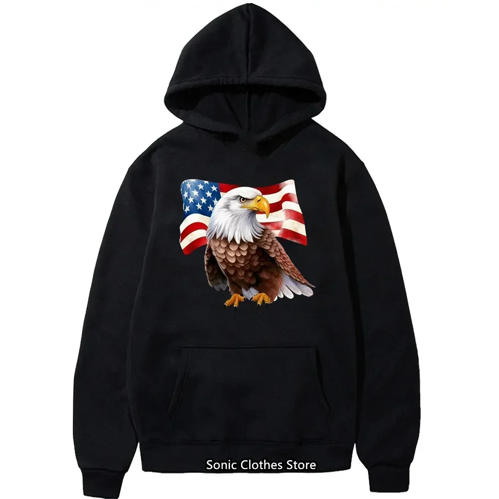 American Flag Hoodie Men Tracksuit Autumn Eagle Hoodie Women Sweatshirts Women Clothing Long Sleeve Hoodies Street Hooded