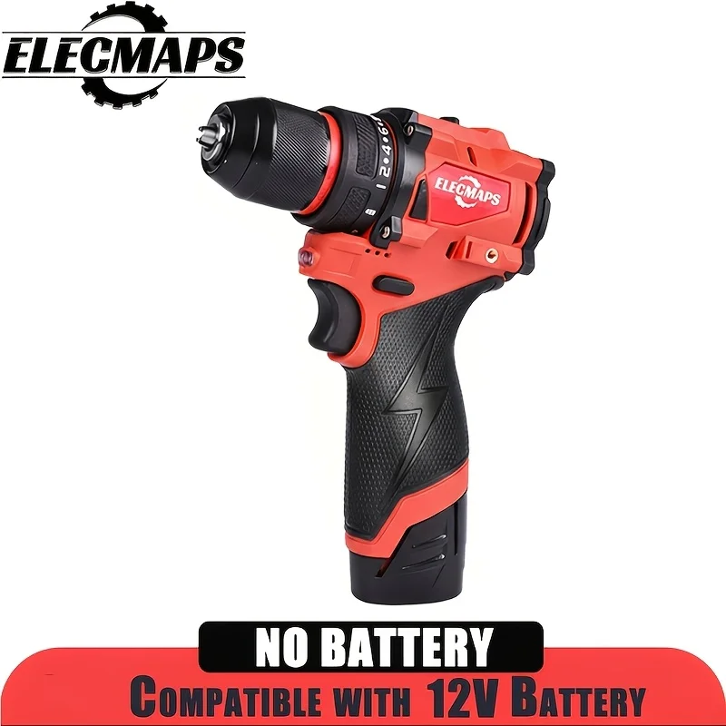 

ELECMAPS 1/4 Inch Impact Driver And Hammer Drill, Cordless, Brushless Motor, Compact And Portable, Ideal for Home Renovation And Tight Spaces, Gift for Men