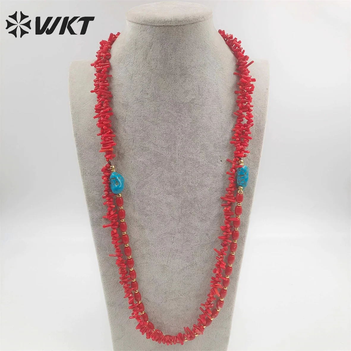 

WT-N1420 WKT 2023 Fashion Style Red Coral Necklace Good Quality Design Women Exquisite Noble Classic Trend Sale