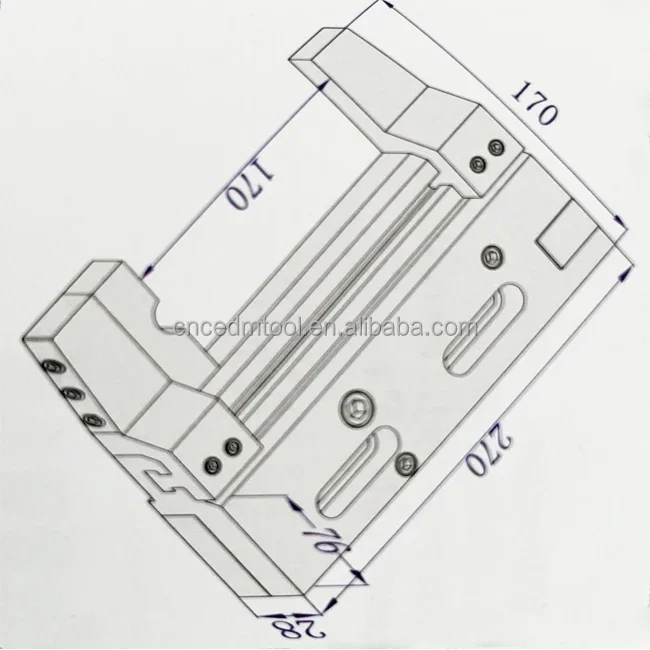 WEDM Tooling Clamping Range 0-170mm Precision Stainless Steel Fine Adjustable Combination Wire Cut Vise HE-V06617