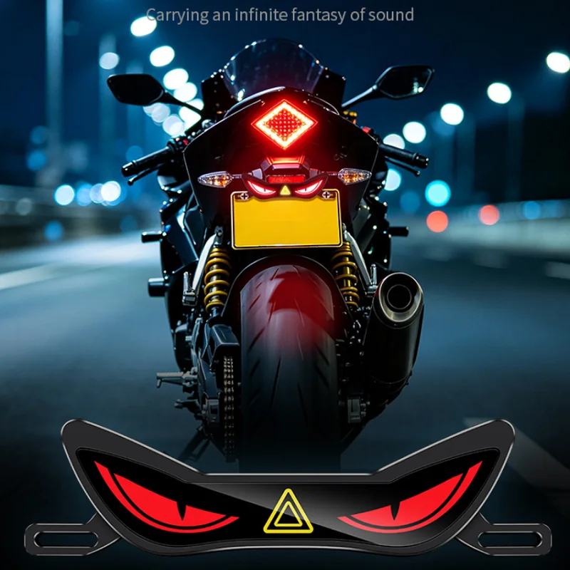 Motorcycle DEMON EYE Ambient Light LED Breathing Neon Light Animated Flashing Warning Lamp Motorcycles Modified Decoration