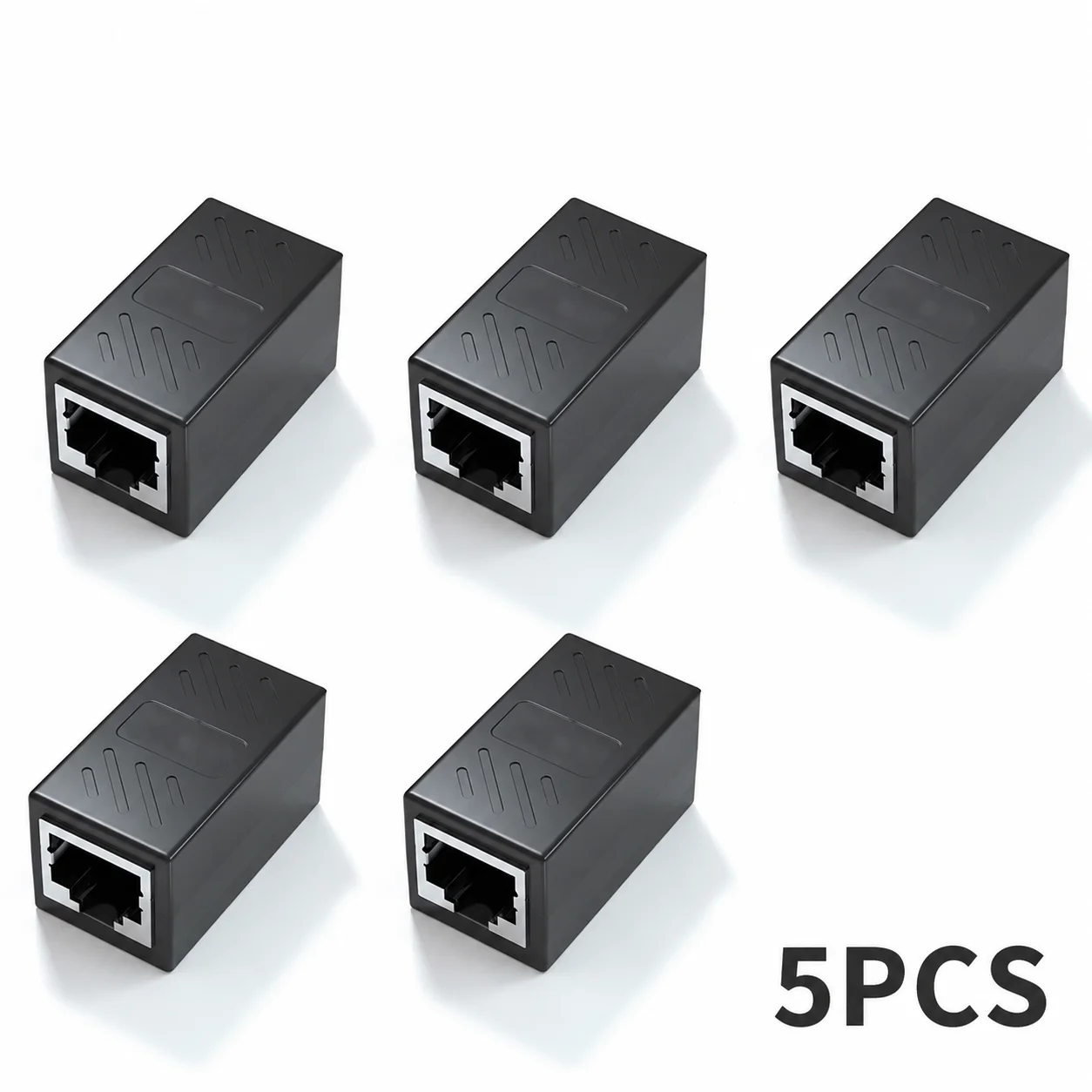 2Pcs/5Pcs RJ45 Shielded Coupler Female to Female CAT6 Ethernet LAN Cable Extender Connector Inline Network Cable Joiner Adapter