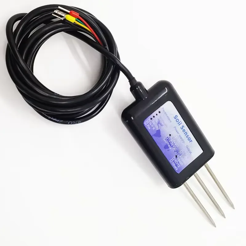 RS485 Modbus SDI12 Lora Lorawan 4 in 1 Soil Moisture Temperature Electrical Conductivity Salinity Sensor Meter for