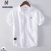 2024 New High-quality 100% Cotton Business Casual Men's Short-sleeve Shirt,M-4XL White Formal Work Shirt