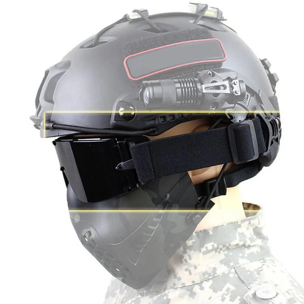 

Polycarbonate Anti-fog Helmet Goggles Impact Protection Safety Glasses for Shooting Airsoft Outdoor Use