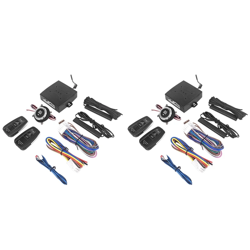 Sistema de arranque de una tecla para coche, Control remoto de entrada sin llave, y precalentamiento PreEnfriamiento, PKE, sistema de alarma de arranque del motor, 2 unidades, 12V