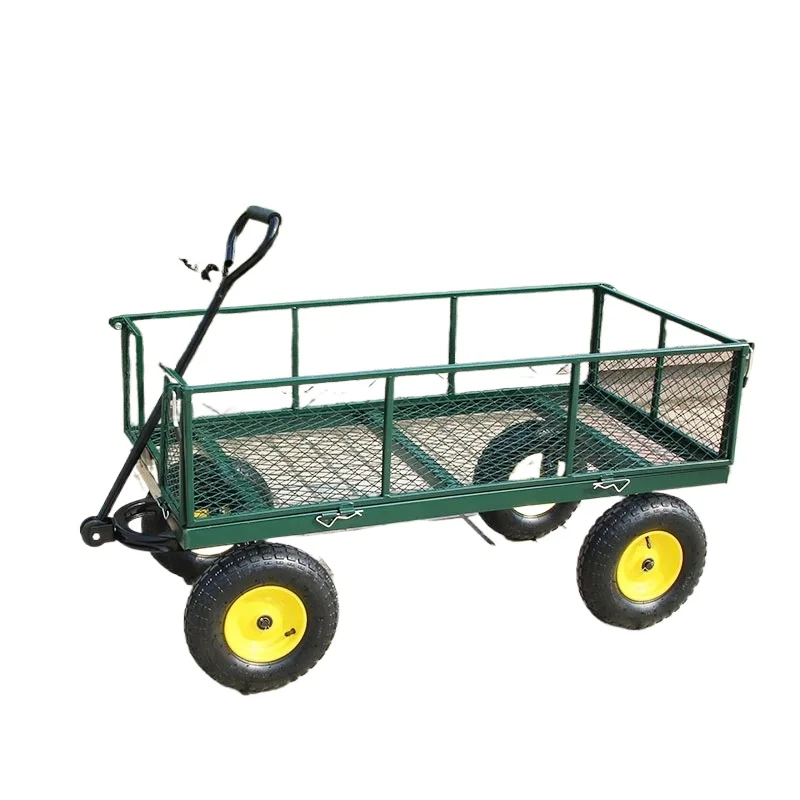 for Heavy Duty Four Wheeled Trailer Sweet Potato Cart Network Car Heightening Stall Camping Truck Traction Flatbed Goods