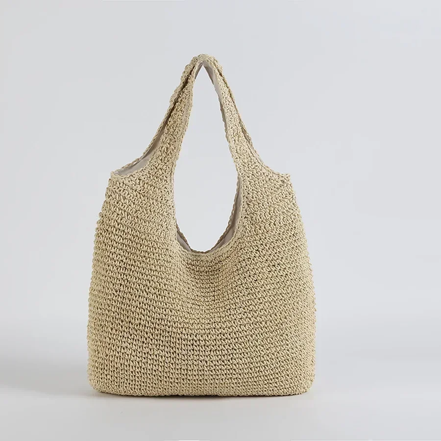 Bolsos de hombro de ratán para mujer, moda PDB1