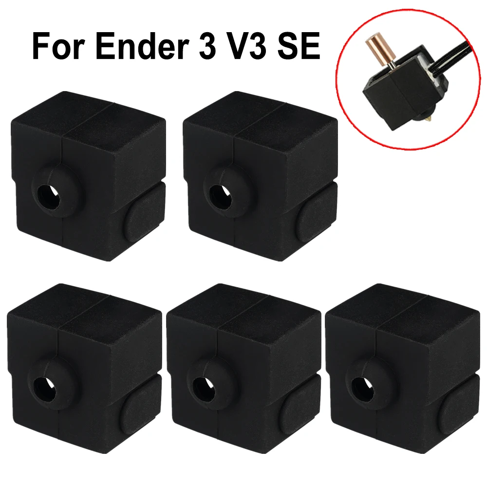 Silicone Socks For Ender 3 V3 SE Heating Block Cover Hotend Heat Insulation Case For Creality Ender3-V3 SE Black Silicone Sock