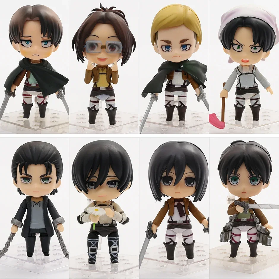 Eren Yeager #2000 Mikasa Ackerman #2001 Hange Zoe #1123 Action Figure Collectible Model Toy Q Face Doll Gift