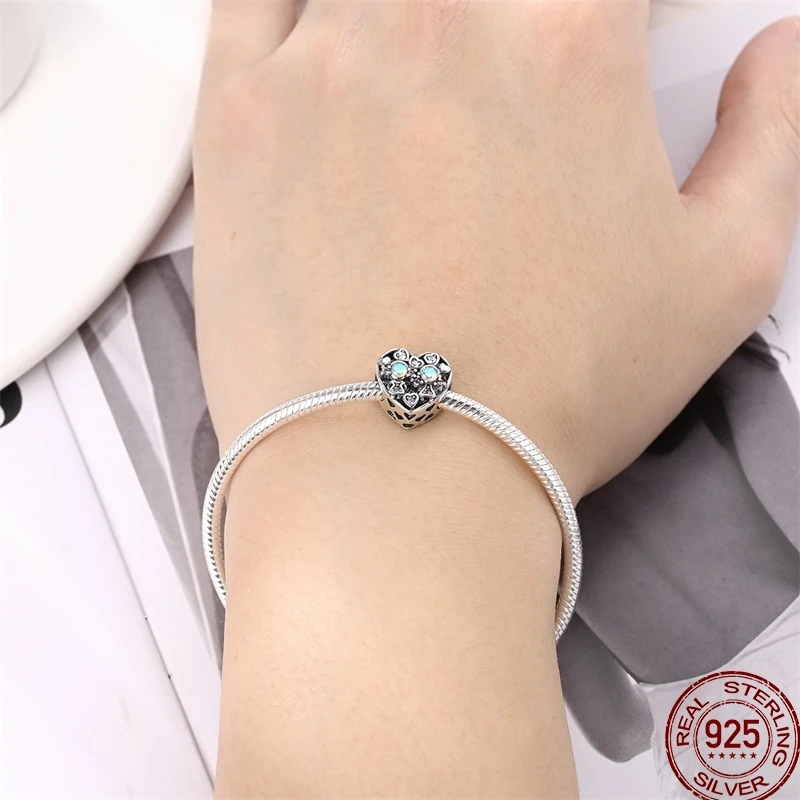 Charm 925 Sterling Silver Heart Clover Star Moon Butterfly Tree Of Life Interval 3mm Diy Exquisite Jewelry Gift Making