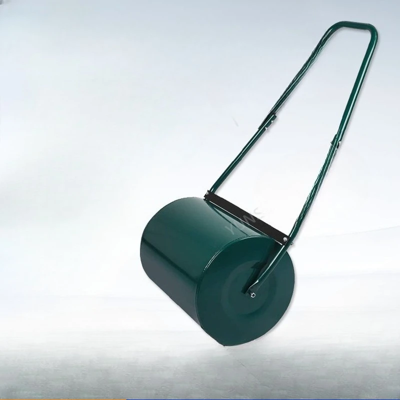 

Simple lawn compactor, hollow roller lawn press