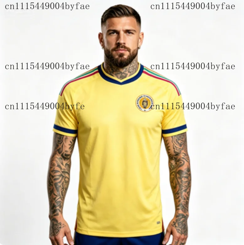 Nueva Camiseta de Fútbol 2026 para Hombre, Fans Federashon Futbol Korsou Curacao, Transpirable, para Verano, Color Amarillo Pálido, Camiseta para Niños