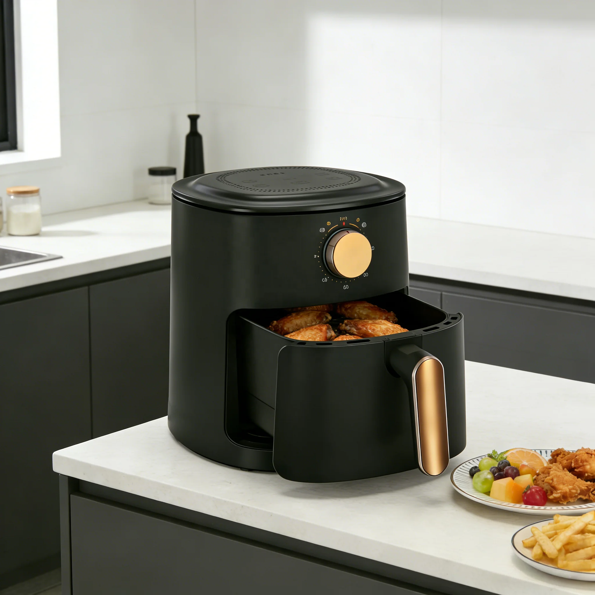 

3D High Speed Hot Air Circulation Air Fryer-Multifunctional Electric Baking Fryer Energy Saving Overheat Protection Household