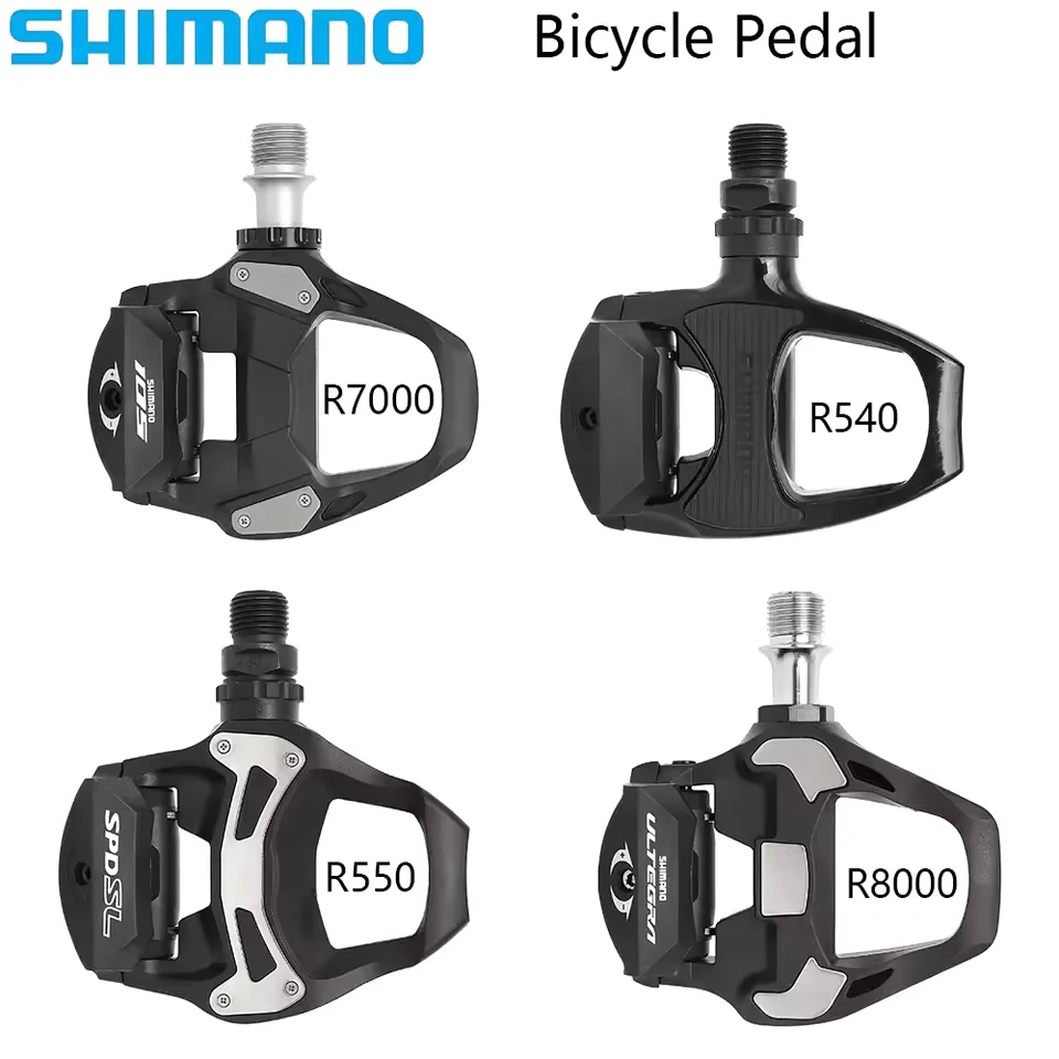 

SHIMANO PD-SL Pedals R540 R550 R7000 R8000 Road Bike Pedals Self-Locking Pedals With SH11 Cleats Original Bicycle Parts Camping