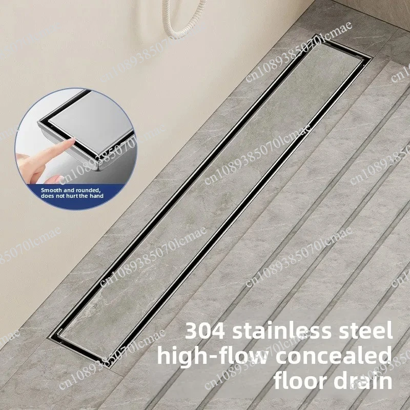 304 Stainless Steel Gold Hidden Extended Floor Drain Anti-Odor Shower Bathroom Drainer