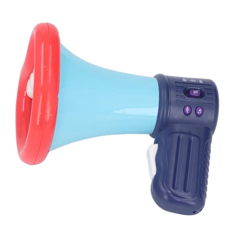 Changeur de voix pour enfants, grande bouche, effet sonore Multiple, enregistrement éducatif, haut-parleur, jouet avec lanière bleue