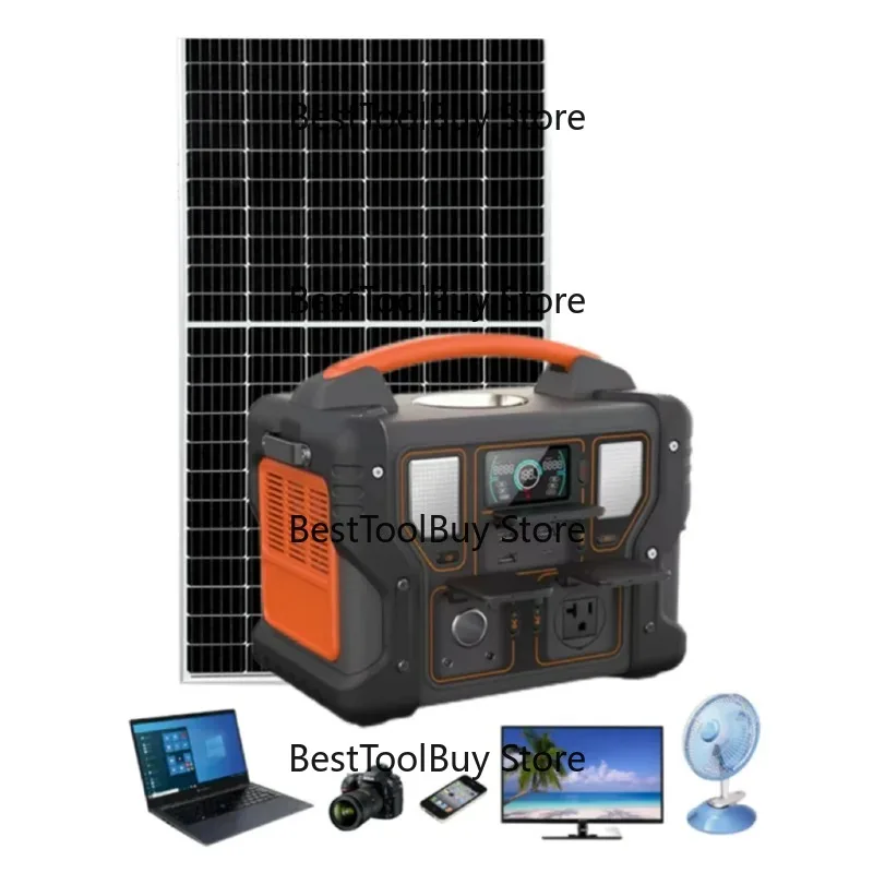 

300W Power Station Lithium Solar Generator Solar Panel 110-240V Camping Charger Controller