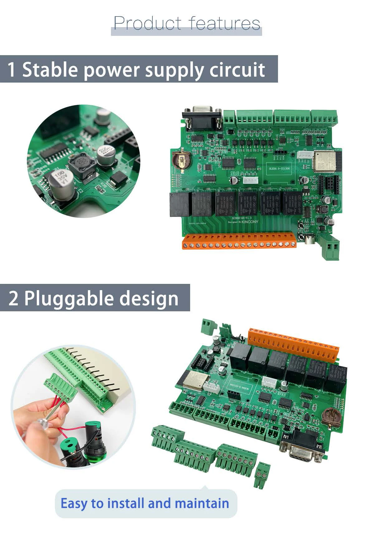 Kincony KC868-A6 ESP32 Development Board Relay Switch DIY Module ESPhome Tasmota