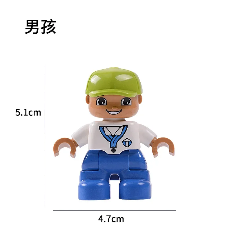 Gros blocs de construction ferme Pirate médecin personnage de Police accessoire brique jouet Compatible avec les grandes figurines de blocs cadeau pour enfants en famille