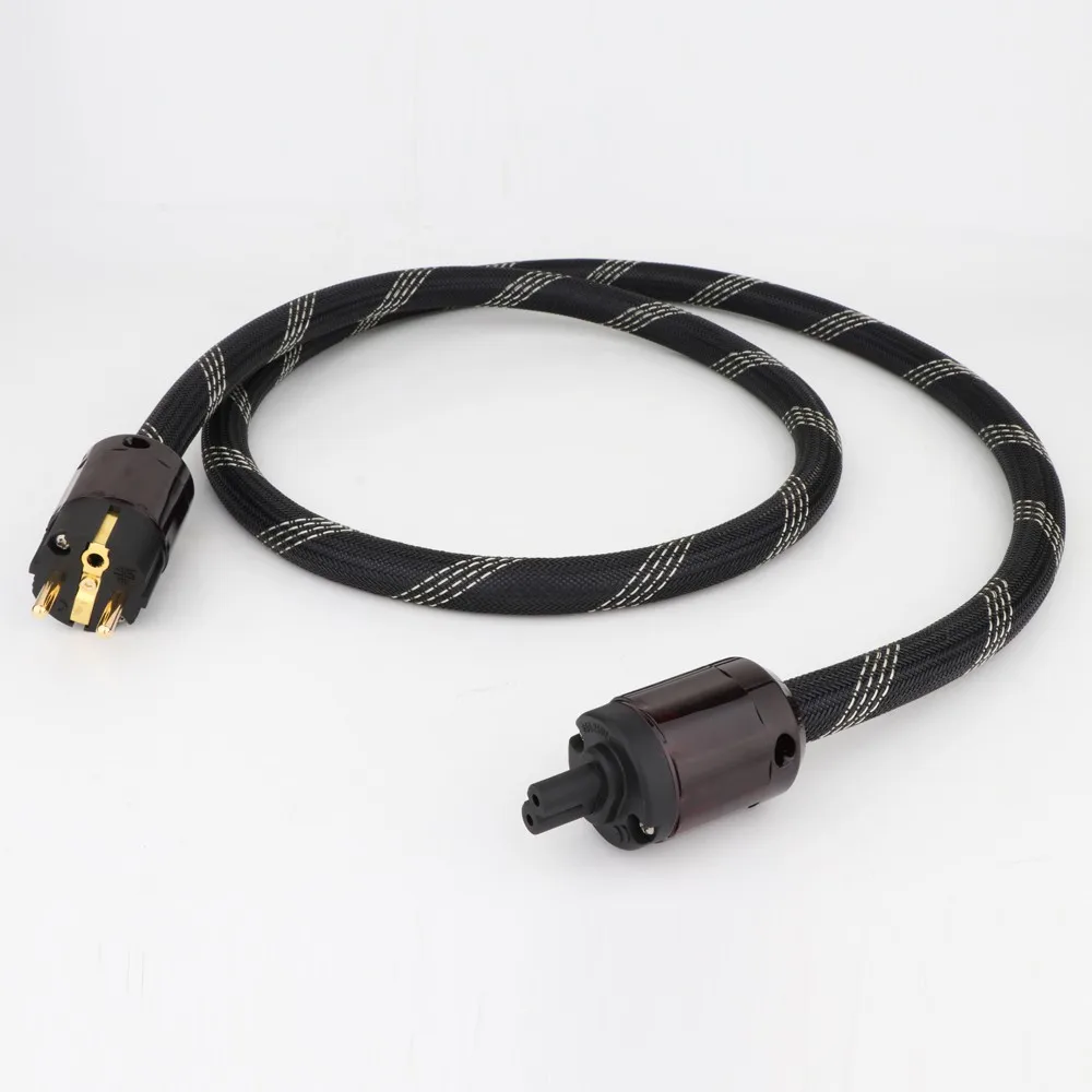 Preffair HIFI OFC Copper EU/US/AU Przewód zasilający Audiophile Cord Wtyczka zasilająca z rysunkiem 8 IEC C7 IEC Kabel zasilający
