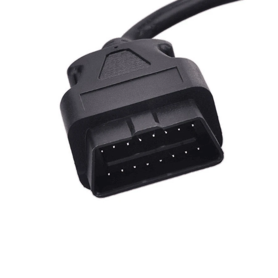 OBD2 16Pin 30CM Male Plug Connector for ELM327 Extension Cable OBDII EOBD 16 Pin Opening Female Cable