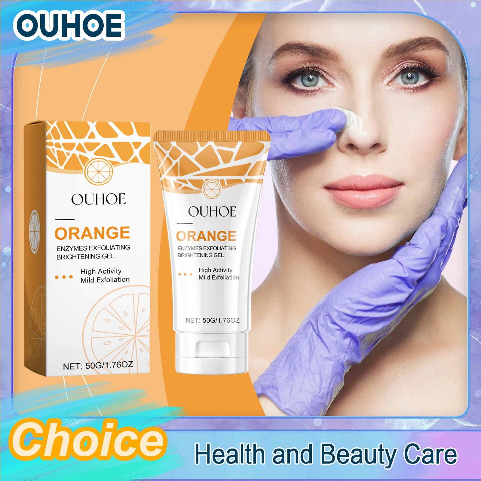 

Orange Exfoliating Gel Dead Skin Blackheads Remover Cleansing Brighten Peeling Hydrating Repair Face Scrub Moisturizer Skin Care