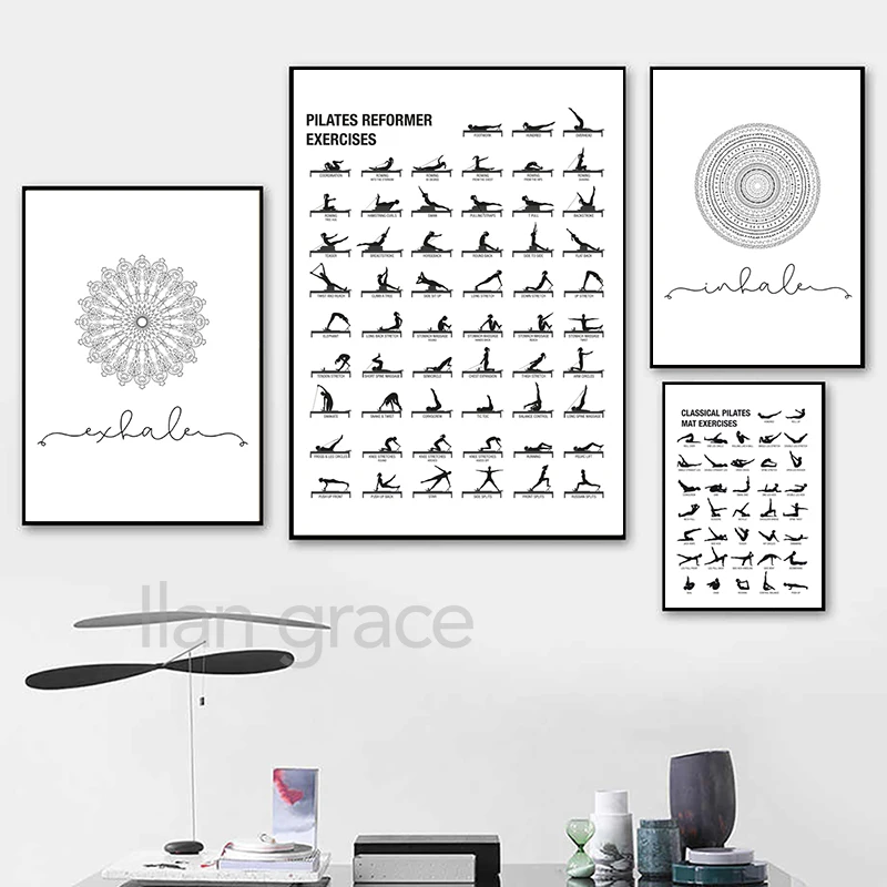 PILATES Posters and Prints Pilates Gift Pilates Studio Decor Modern Minimalism Inspiration Wall Art Canvas Painting Pictures