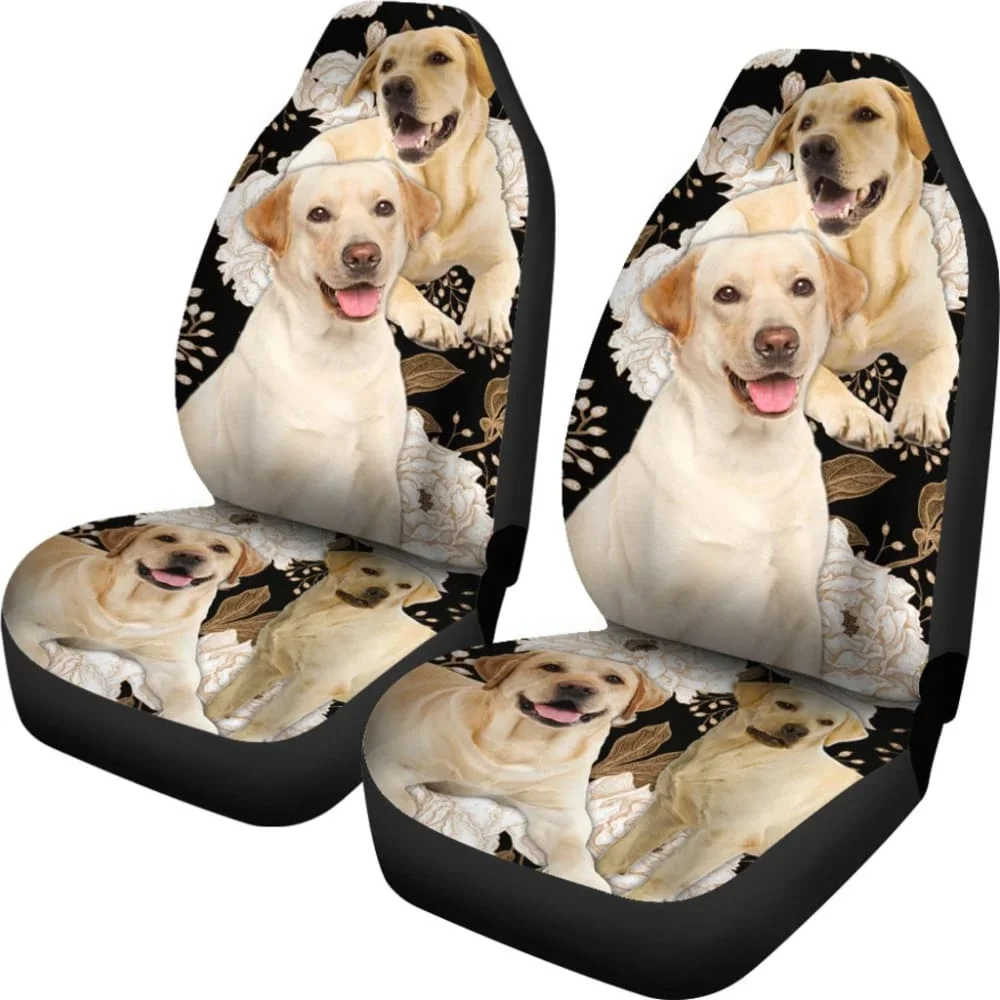 Labrador Retriever Dog Gift Car Seat Covers,Pack of 2 Universal Front Seat Protective Cover