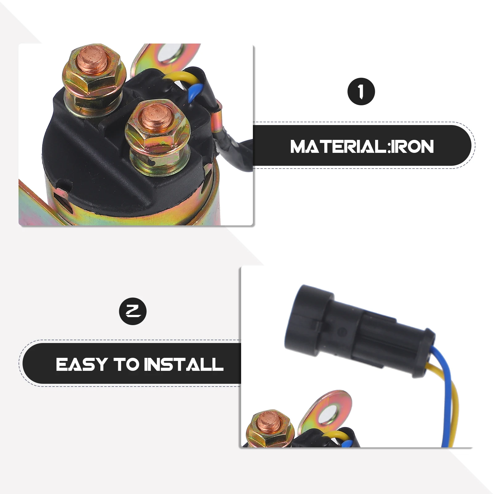 

Universal Ignition Coil Start Relay Engine Plug Car Motorcycle Atv Dirt Bike Handlebar Switch Push Button Spark Wire Compact