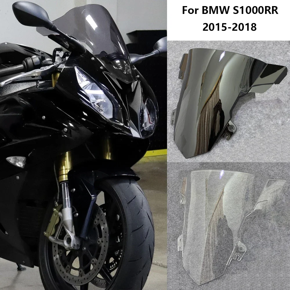 

For BMW S1000RR 2015 2016 2017 2018 Motorcycle Windscreen Screen Wind Deflectors Double Bubble Windshield