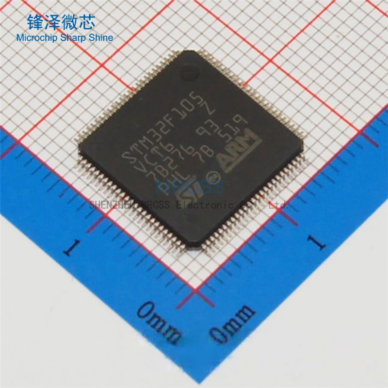 MCU 32-bit STM32F ARM Cortex M3 RISC 256KB Flash 2.5V/3.3V 100-Pin LQFP Tray - Trays STM32F105VCT6