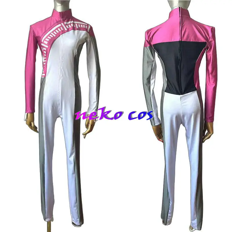 Bakuage Sentai Boonboomger Bun Pink fitting bodysuit including gloves jumpsuit Cosplay costume