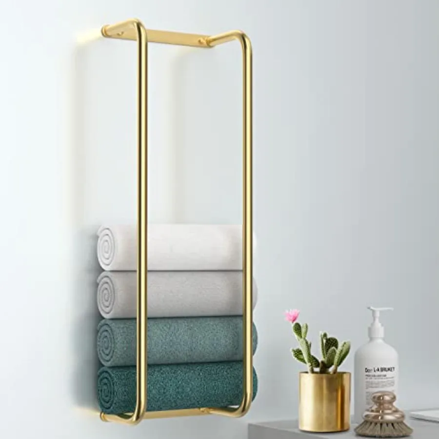 

Towel Rack for Bathroom Wall Mounted, Bathroom Towel Storage, Rolled Bath Towel Holder, Small Space Bathroom Towel Storage, Bat